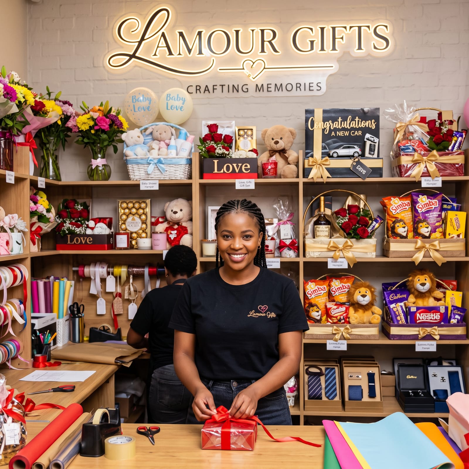 Inside the Lamour Gifts studio in Johannesburg